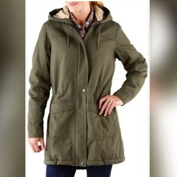 Patagonia Jackets & Blazers - Patagonia Insulated Prairie Dawn Parka Sage Women Cotton Canvas/Sherpa Size S